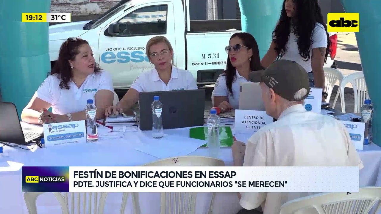 Bonificaciones en Essap: presidente justifica y  dice que funcionarios “se merecen”