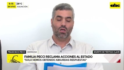 Duro comunicado de la familia Pecci tras asesinato de testigo clave en Colombia