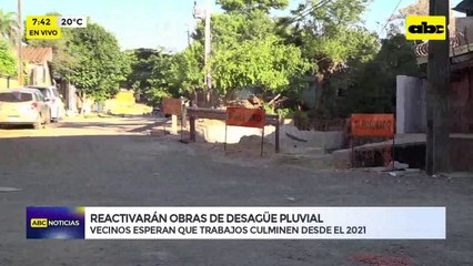 Video: Reactivan obras de desagüe pluvial en Molas López