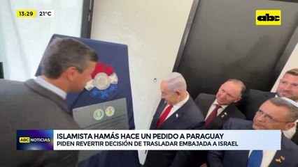 Hamás pide a Paraguay revertir el traslado de su embajada a Jerusalén