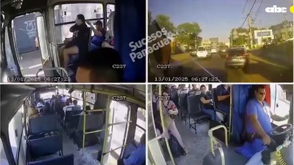 Video: pelea dentro de un ómnibus sobre ruta PY02