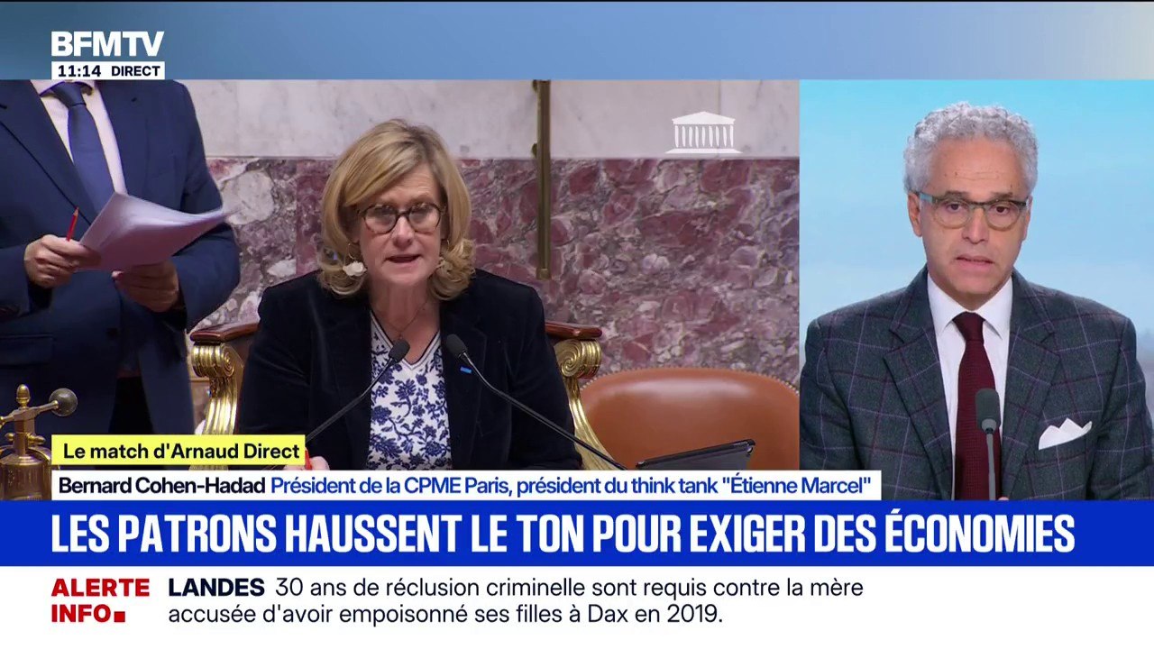 Budget: "C'est une période d'inquiétude et d'anxiété durable", affirme Bernard Cohen-Hadad, président de la CPME Paris