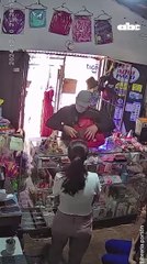 Solitario ladron asalta una librería en el varrio Yukyty de Areguá