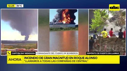 Incendio en depósito de Mariano Roque Alonso provoca impresionante humareda
