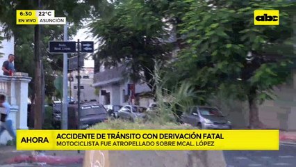 Accidente fatal sobre Mcal. López: motociclista fue atropellado