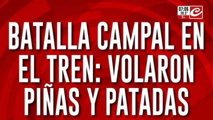 Tremenda batalla campal para poder ocupar un lugar en el Tren Sarmiento
