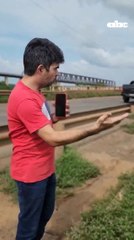 Concejal municipal de Brasil registró el momento exacto del derrumbe de un puente