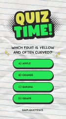 Yellow and Green Playful Quiz Time Mobile Video