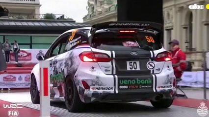 Diego Domínguez Jr. en la partida ceremonial del Rally Monte Carlo 2025