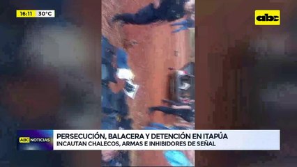 Itapúa: balacera culmina con detención e incautación de equipo delictivo