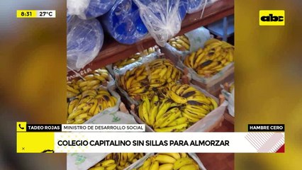 Ante falta de infraestructura, ministro insta a que alumnos coman en las aulas