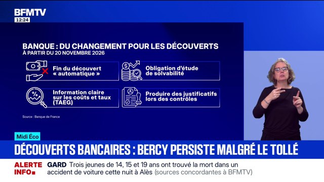 Découverts bancaires: ce qui va changer à partir de novembre 2026 pour des millions de Français