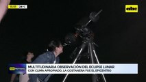 Así se vivió la observación del eclipse lunar en la Costanera de Asunción