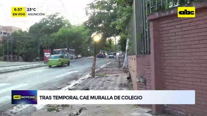 Tras Temporal Cae Muralla De Colegio