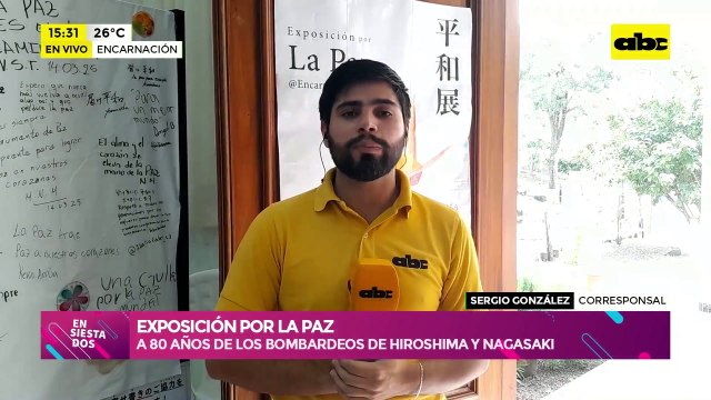 A 80 años de los bombardeos de Hiroshima y Nagasaki: exposición por la paz en Encarnación