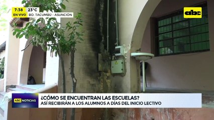 Video: Reparan escuela de Asunción a días del inicio de clases