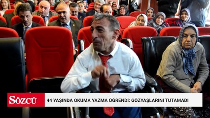 44 yaşında okuma-yazma öğrendi; belgesini alırken gözyaşlarını tutamadı
