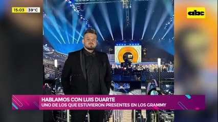 Luis Duarte representó a Tierra Adentro en los Grammy
