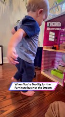 Toddler vs Tiny Furniture: Hilarious Struggle Turns Into Victory!|| Heartsome 💖