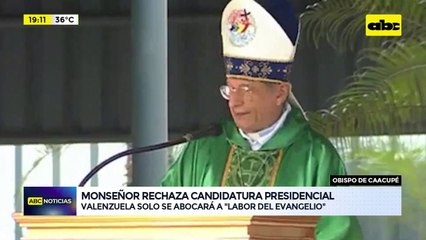 Obispo de Caacupé desmiente posible precandidatura a la Presidencia de la República