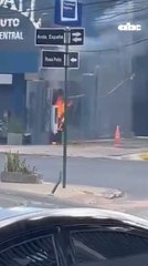 Video: tablero arde en llamas a raíz de las altas temperaturas