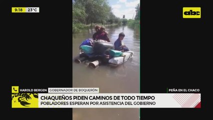 Inundaciones en el Chaco: Peña visita la zona y pobladores esperan soluciones