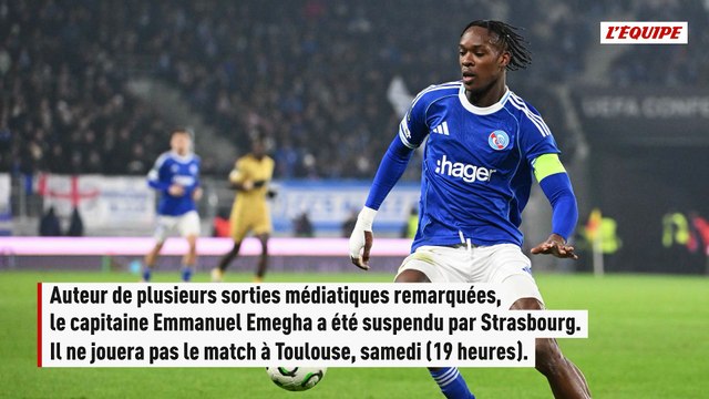 Le capitaine Emmanuel Emegha a été suspendu par Strasbourg - Foot - Ligue 1