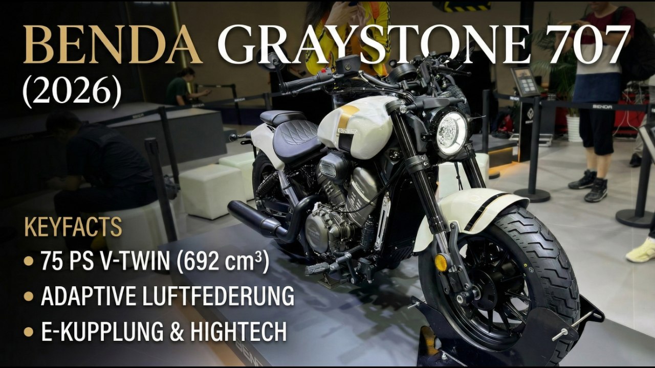 Neuer V-Twin-Cruiser 2026 – Benda Graystone 707 mit 692 cm³