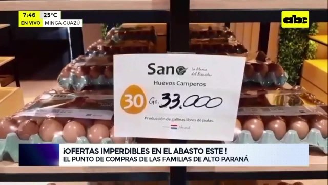 Variedad de ofertas en el Abasto Este de Minga Guazú