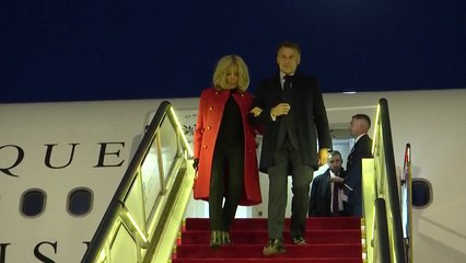 French President Emmanuel Macron arrives in Beijing for state visit