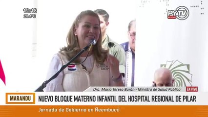 Inauguración del Materno Infantil de Pilar