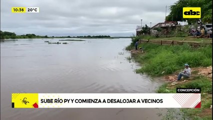 Crecida comienza a desplazar a pobladores en Concepción