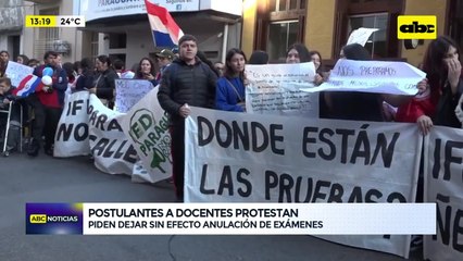 Se niegan a volver a rendir: postulantes a docentes rechazan anulación de exámenes por fraude