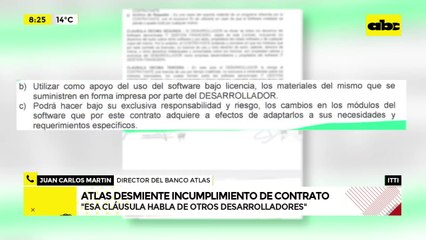 Esto es lo que dice el contrato entre Atlas e itti sobre cambios en el software