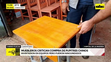 Muebleros de Caaguazú critican compra de pupitres chinos y señalan incoherencia de Peña