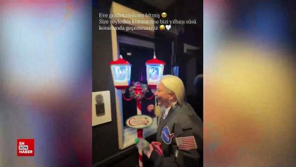 Şarkıcı Ece Seçkin yeni yıl için evini süsledi