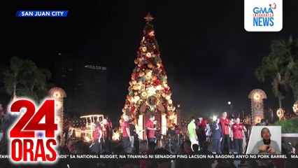 Christmas tree lighting, fireworks display, at pagbubukas ng Christmas bazaar, kinagiliwan | 24 Oras