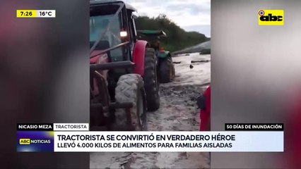 Fuerte Olimpo: la odisea de un tractorista para hacer llegar alimentos a familias aisladas