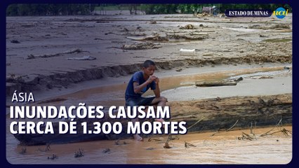 Inundações na Ásia já somam cerca de 1.300 mortos