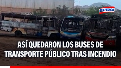 Ate: Así quedaron los buses de transporte público tras el incendio al interior de cochera
