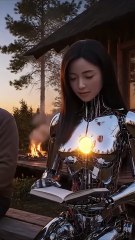 Robot Girl She Reading Book #ai #nextgenai #humanoid #humanoidrobot #robot #technology #foryou