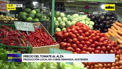Inestable precio del tomate: comerciantes dependen de productos importados