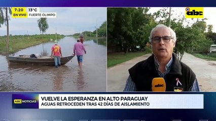 Fuerte Olimpo: aguas comienzan a ceder tras más de 40 días de aislamiento