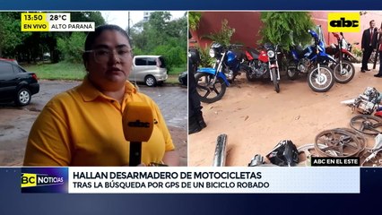 Ciudad del Este: motocicleta robada permitió hallar todo un desarmadero