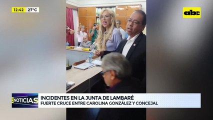 Incidentes en Junta de Lambaré: Carolina González se enfrentó a gritos con otro concejal
