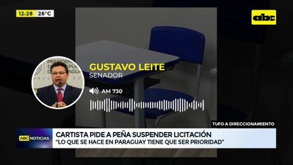 Pupitres chinos: senador cartista pide suspender licitación y apoyar la industria nacional