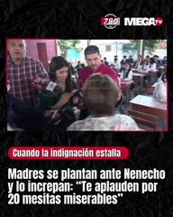 Escrachan a “Nenecho” durante acto de entrega de pupitres