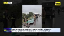 Tormenta echó un cartel del MOPC sobre un vehículo y familia sufrió lesiones