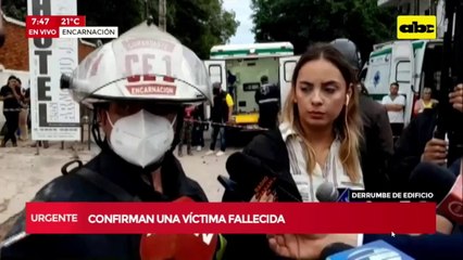 Confirman una persona fallecida tras derrumbe de edificio en Encarnación