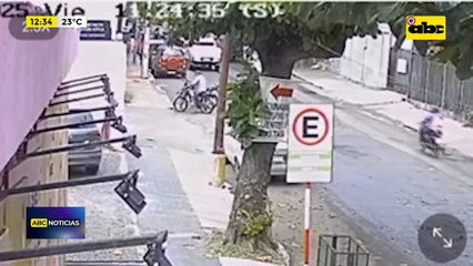 Villa Morra: así robaron una motocicleta en menos de un minuto